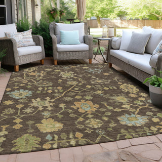 Piper Looms Chantille Global ACN1930 Brown Machine Washable Area Rug Outdoor Lifestyle Image Feature