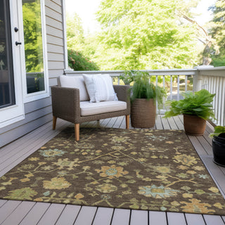 Piper Looms Chantille Global ACN1930 Brown Machine Washable Area Rug Outdoor Lifestyle Image Feature