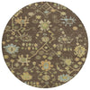 Piper Looms Chantille Global ACN1930 Brown Machine Washable Area Rug Round Main Image