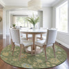 Piper Looms Chantille Global ACN1930 Fern Machine Washable Area Rug Round Lifestyle Image Feature