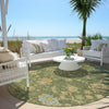 Piper Looms Chantille Global ACN1930 Fern Machine Washable Area Rug Round Outdoor Lifestyle Image Feature