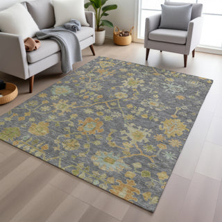 Piper Looms Chantille Global ACN1930 Gray Machine Washable Area Rug Lifestyle Image Feature