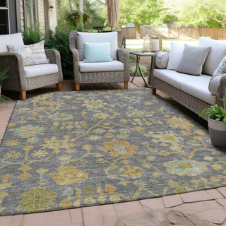 Piper Looms Chantille Global ACN1930 Gray Machine Washable Area Rug Outdoor Lifestyle Image Feature