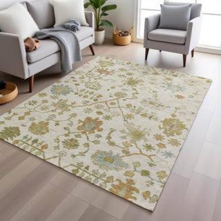 Piper Looms Chantille Global ACN1930 Ivory Machine Washable Area Rug Lifestyle Image Feature