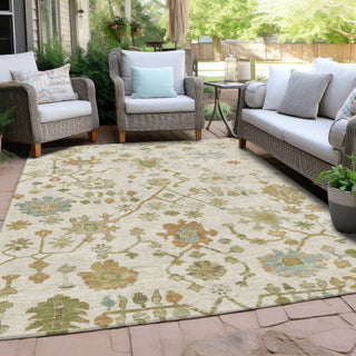 Piper Looms Chantille Global ACN1930 Ivory Machine Washable Area Rug Outdoor Lifestyle Image Feature