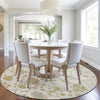 Piper Looms Chantille Global ACN1930 Ivory Machine Washable Area Rug Round Lifestyle Image Feature