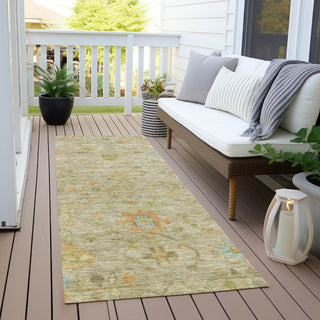Piper Looms Chantille Global ACN1930 Khaki Machine Washable Area Rug Runner Outdoor Lifestyle Image Feature