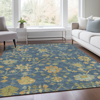 Piper Looms Chantille Global ACN1930 Navy Machine Washable Area Rug Lifestyle Image Feature