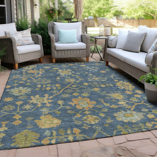 Piper Looms Chantille Global ACN1930 Navy Machine Washable Area Rug Outdoor Lifestyle Image Feature