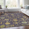 Piper Looms Chantille Global ACN1930 Purple Machine Washable Area Rug Lifestyle Image Feature