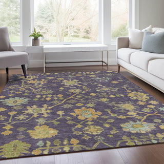 Piper Looms Chantille Global ACN1930 Purple Machine Washable Area Rug Lifestyle Image Feature