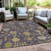 Piper Looms Chantille Global ACN1930 Purple Machine Washable Area Rug Outdoor Lifestyle Image Feature