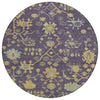 Piper Looms Chantille Global ACN1930 Purple Machine Washable Area Rug Round Main Image