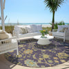 Piper Looms Chantille Global ACN1930 Purple Machine Washable Area Rug Round Outdoor Lifestyle Image Feature