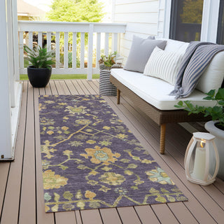 Piper Looms Chantille Global ACN1930 Purple Machine Washable Area Rug Runner Outdoor Lifestyle Image Feature