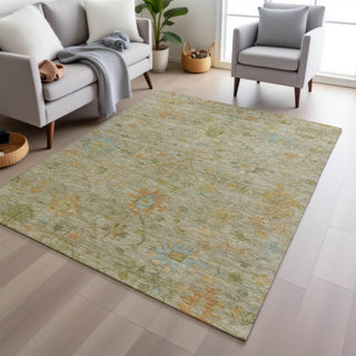 Piper Looms Chantille Global ACN1930 Sage Machine Washable Area Rug Lifestyle Image Feature