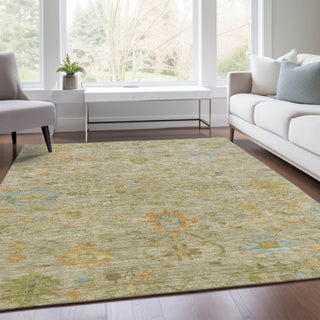 Piper Looms Chantille Global ACN1930 Sage Machine Washable Area Rug Lifestyle Image Feature