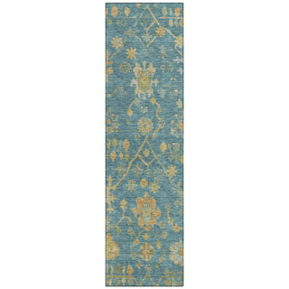 Piper Looms Chantille Global ACN1930 Teal Machine Washable Area Rug Runner Main Image