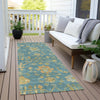 Piper Looms Chantille Global ACN1930 Teal Machine Washable Area Rug Runner Outdoor Lifestyle Image Feature