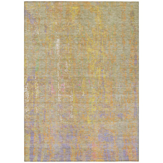 Piper Looms Chantille Abstract ACN1931 Green Machine Washable Area Rug main image