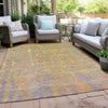 Piper Looms Chantille Abstract ACN1931 Green Machine Washable Area Rug Outdoor Lifestyle Image Feature