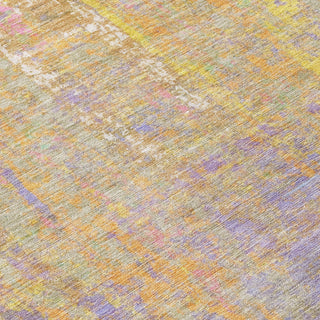 Piper Looms Chantille Abstract ACN1931 Green Machine Washable Area Rug Swatch Image
