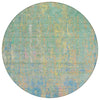 Piper Looms Chantille Abstract ACN1931 Teal Machine Washable Area Rug Round Main Image