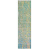 Piper Looms Chantille Abstract ACN1931 Teal Machine Washable Area Rug Runner Main Image