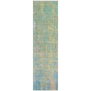 Piper Looms Chantille Abstract ACN1931 Teal Machine Washable Area Rug Runner Main Image