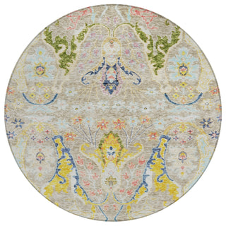 Piper Looms Chantille Modern ACN1932 Beige Machine Washable Area Rug Round Main Image