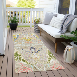 Piper Looms Chantille Modern ACN1932 Beige Machine Washable Area Rug Runner Outdoor Lifestyle Image Feature