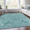 Piper Looms Chantille Modern ACN1932 Blue Machine Washable Area Rug Lifestyle Image Feature