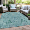 Piper Looms Chantille Modern ACN1932 Blue Machine Washable Area Rug Outdoor Lifestyle Image Feature