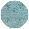 Piper Looms Chantille Modern ACN1932 Blue Machine Washable Area Rug Round Main Image