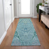 Piper Looms Chantille Modern ACN1932 Blue Machine Washable Area Rug Runner Lifestyle Image Feature