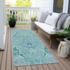 Piper Looms Chantille Modern ACN1932 Blue Machine Washable Area Rug Runner Outdoor Lifestyle Image Feature