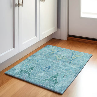 Piper Looms Chantille Modern ACN1932 Blue Machine Washable Area Rug Scatter Lifestyle Image Feature