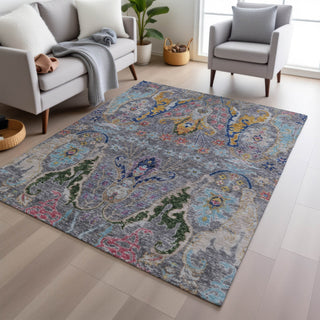 Piper Looms Chantille Modern ACN1932 Gray Machine Washable Area Rug Lifestyle Image Feature