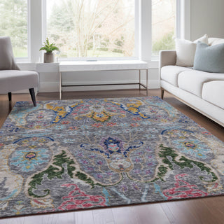 Piper Looms Chantille Modern ACN1932 Gray Machine Washable Area Rug Lifestyle Image Feature