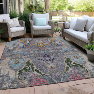 Piper Looms Chantille Modern ACN1932 Gray Machine Washable Area Rug Outdoor Lifestyle Image Feature