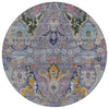 Piper Looms Chantille Modern ACN1932 Gray Machine Washable Area Rug Round Main Image