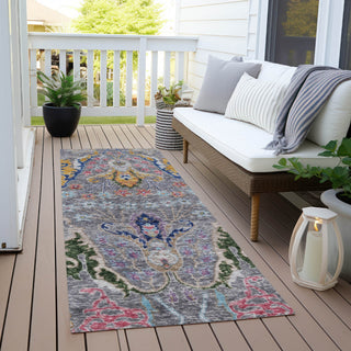 Piper Looms Chantille Modern ACN1932 Gray Machine Washable Area Rug Runner Outdoor Lifestyle Image Feature