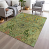 Piper Looms Chantille Modern ACN1932 Green Machine Washable Area Rug Lifestyle Image Feature