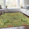 Piper Looms Chantille Modern ACN1932 Green Machine Washable Area Rug Lifestyle Image Feature