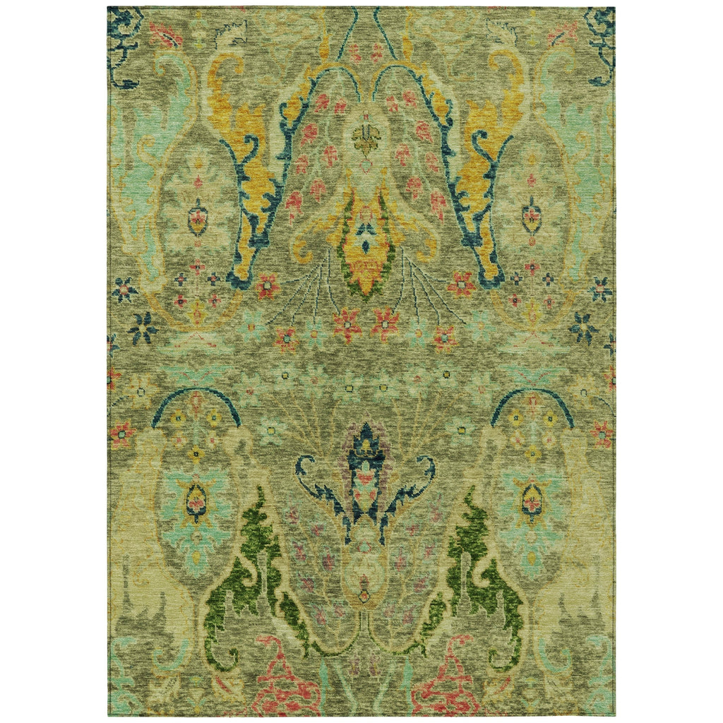 Piper Looms Chantille Modern ACN1932 Green Machine Washable Area Rug main image