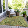 Piper Looms Chantille Modern ACN1932 Green Machine Washable Area Rug Outdoor Lifestyle Image Feature
