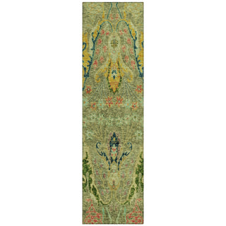 Piper Looms Chantille Modern ACN1932 Green Machine Washable Area Rug Runner Main Image