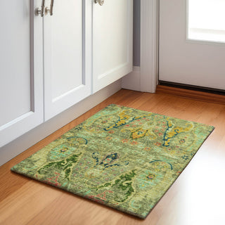 Piper Looms Chantille Modern ACN1932 Green Machine Washable Area Rug Scatter Lifestyle Image Feature