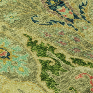 Piper Looms Chantille Modern ACN1932 Green Machine Washable Area Rug Swatch Image
