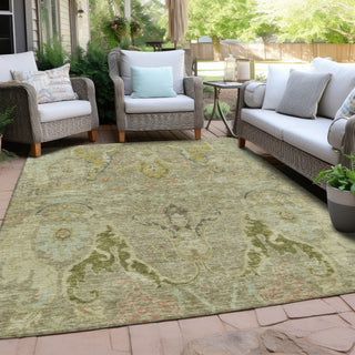 Piper Looms Chantille Modern ACN1932 Khaki Machine Washable Area Rug Outdoor Lifestyle Image Feature